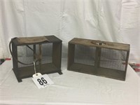 Pair of Vintage Cricket Boxes