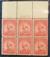 U.S. #689 Plate Block of 6 Mint Never Hinged