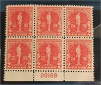 U.S. #698 Plate Block of 6 Mint Never Hinged