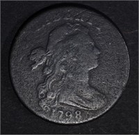 1798 DRAPED BUST LARGE CENT  VG