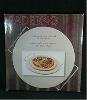 Brand New Paderno 16" Pizza Stone with Rack