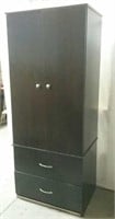 Armoire with clothing rack bar - 29x21x72H