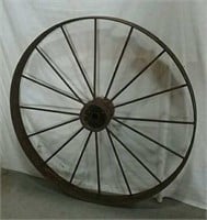 antique metal Wagon Wheel 46"R
