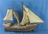 Handcrafted model ship - 22x16"H