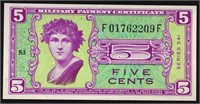 SERIES 541 FIVE CENTS MILITARY PAYMENT CERTIFICATE