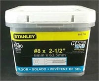 New Bucket Stanley #8 x 2-1/2" Floor Screws -