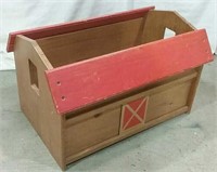 Barn design storage bin / toy box 28x18x18H
