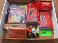 (10) SURVIVAL ITEMS: WHISTLES, EMERGENCY BLANKETS,