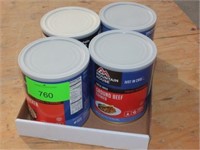 (4) FREEZE DRIED FOOD MT. HOUSE CANS