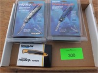 (3) HAVALON KNIVES: (1) PIRANTA BIG HORN, (1) PIRA