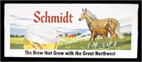 Schmidt Beer Cardboard Lithograph Advertising Sign