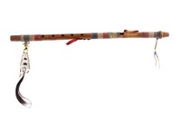 Lakota Sioux Quilled & Beaded Flute c. 1880-1900