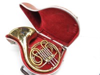 Vintage French Horn in Molded Case