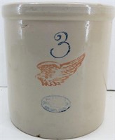 Red Wing Pottery Stoneware Crock #3 Gallon