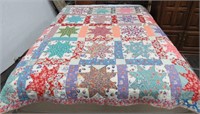 All-Cotton Hand Made Quilt- Made in 1950's
