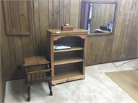 (5) pcs, Solid wood book case, side table ++