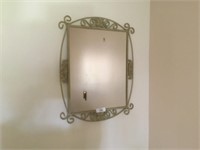Decorative wrought iron mirror
