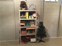 Massive lot of Christmas décor w/ shelf