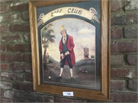 Golf Club English print in frame