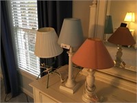 (3) table lamps great size metal
