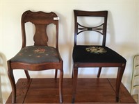 Pair of early American dining chairs