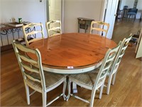 Vintage Country factory painted table w/6 chairs