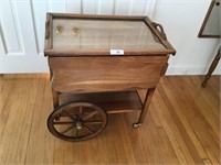 Vintage English Walnut tea cart