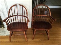 (2) Boling Winser Back Mahogany stained chairs