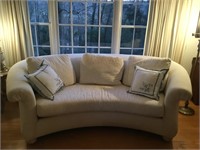 Pearl White Love seat by Mayberry's