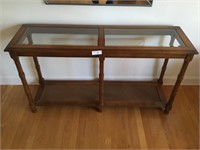 Vintage Cherry Console Glass top table