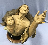 Sculpture "The story teller" signed by artist