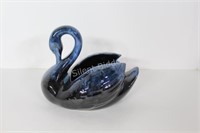 Cobalt Blue Mountain Pottery Swan Stature