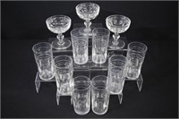 Crystal Tall High Ball Glasses & Champagne