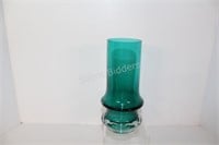 Green Scandinavian Mid Century Glass Vase