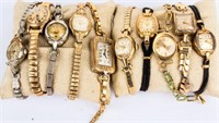 Jewelry Lot of 10 Vintage Wrist Watches