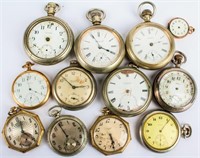 Jewelry Lot of 12 Vintage Pocket Watches