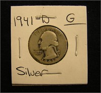 1941 Silver Quarter-D Mint