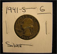 1941 Silver Quarter-S Mint