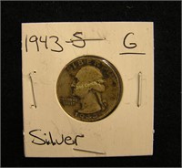 1943 Silver Quarter-S Mint