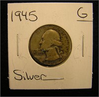 1645 Silver Quarter-S Mint