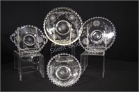 Hughes Cornflower Hobnail Platters & Serving Bowls