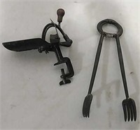 Cherry Pitter and  tongs