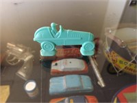 Vintage RARE Green #7 Race Car Toy w/Driver