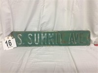 Vintage Street Sign from Knoxville Tenn S Summit