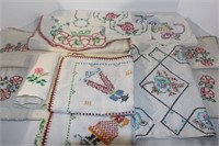 Hand Cross Stitched Runners & Table Cloths