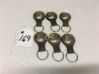 6pc Guitar Leather Keychains