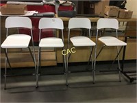 4pc White Folding Chairs