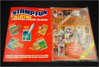 2 Vtg Baseball Card & Stamp Album Collecting Kit