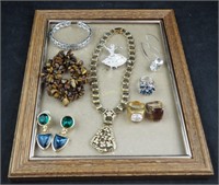 Vtg Large Size Costume Jewelry Rings Mixed Lot