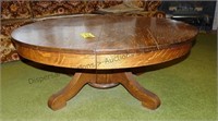 Oak Pedestal Coffee Table